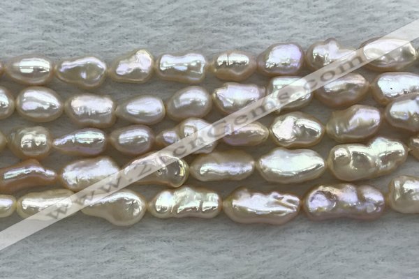 FWP355 8mm - 9mm baroque light purple freshwater pearl strands