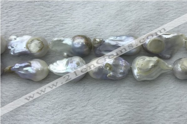 FWP364 15 inches 20mm - 22mm baroque freshwater nucleated pearl beads