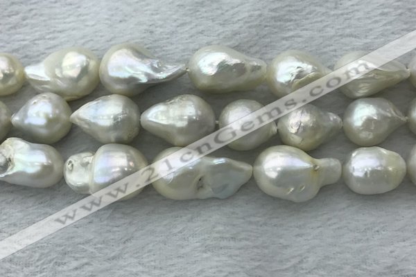 FWP365 15 inches 20mm - 22mm baroque freshwater nucleated pearl beads