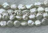 FWP385 15 inches 11mm - 12mm coin freshwater pearl beads