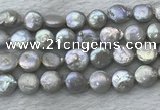 FWP390 15 inches 11mm - 12mm coin freshwater pearl beads