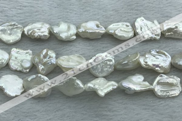 FWP403 15 inches 14mm - 15mm keshi freshwater pearl beads