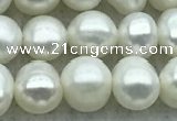 FWP42 14.5 inches 5.5mm - 6mm potato white freshwater pearl strands