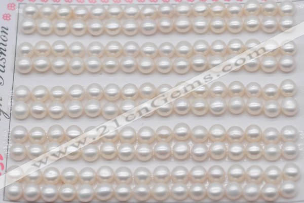 FWP454 half-drilled 5-5.5mm bread freshwater pearl beads