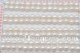 FWP456 half-drilled 6-6.5mm bread freshwater pearl beads