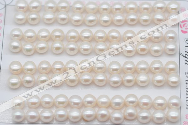 FWP457 half-drilled 6.5-7mm bread freshwater pearl beads