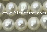 FWP46 14.5 inches 5mm - 6mm potato white freshwater pearl strands