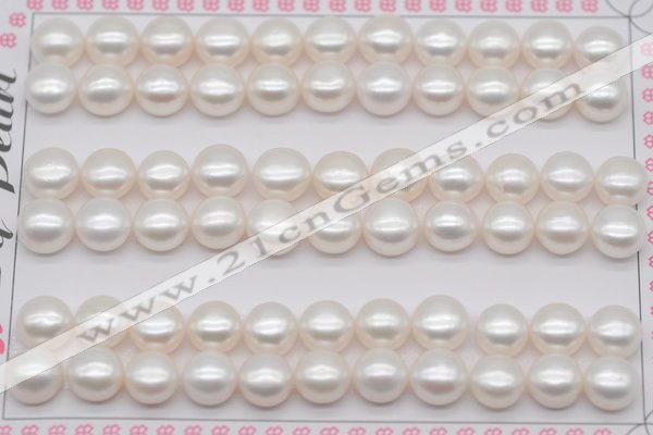 FWP460 half-drilled 8-8.5mm bread freshwater pearl beads