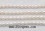 FWP486 14.5 inches 7mm - 8mm potato white freshwater pearl strands