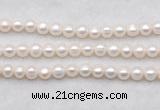 FWP487 14.5 inches 8mm - 9mm potato white freshwater pearl strands