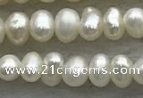 FWP50 14.5 inches 3mm - 3.5mm potato white freshwater pearl strands