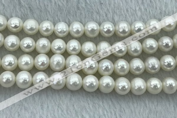 FWP87 15 inches 8mm - 9mm potato white freshwater pearl strands