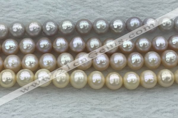 FWP94 15 inches 8mm - 9mm potato purple freshwater pearl strands