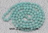 GMN103 Hand-knotted 6mm amazonite 108 beads mala necklaces