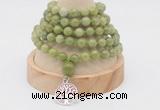 GMN1123 Hand-knotted 8mm, 10mm China jade 108 beads mala necklaces with charm
