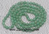 GMN116 Hand-knotted 6mm green aventurine 108 beads mala necklaces