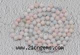 GMN118 Hand-knotted 6mm morganite 108 beads mala necklaces