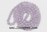 GMN122 Hand-knotted 6mm lavender amethyst 108 beads mala necklaces