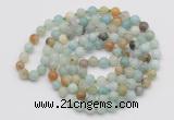 GMN124 Hand-knotted 6mm amazonite 108 beads mala necklaces