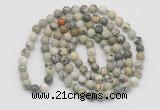 GMN127 Hand-knotted 6mm artistic jasper 108 beads mala necklaces