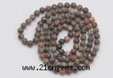 GMN136 Hand-knotted 6mm ocean agate 108 beads mala necklaces