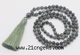 GMN272 Hand-knotted 6mm kambaba jasper 108 beads mala necklaces with tassel