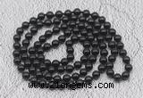 GMN405 Hand-knotted 8mm, 10mm black onyx 108 beads mala necklaces