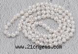 GMN431 Hand-knotted 8mm, 10mm faceted tibetan agate 108 beads mala necklaces