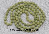 GMN469 Hand-knotted 8mm, 10mm China jade 108 beads mala necklaces