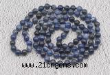 GMN472 Hand-knotted 8mm, 10mm sodalite 108 beads mala necklaces