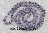 GMN484 Hand-knotted 8mm, 10mm dogtooth amethyst 108 beads mala necklaces