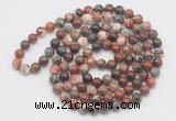 GMN523 Hand-knotted 8mm, 10mm brecciated jasper 108 beads mala necklaces