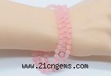 GMN5500 Hand-knotted 6mm matte rose quartz 108 beads mala necklaces