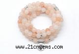 GMN7026 8mm pink aventurine 108 mala beads wrap bracelet necklace