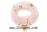 GMN7050 8mm rose quartz 108 mala beads wrap bracelet necklaces