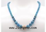 GMN7327 apatite graduated beaded necklace & bracelet set