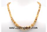 GMN7330 golden tiger eye graduated beaded necklace & bracelet set