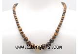 GMN7332 grade AA yellow tiger eye graduated beaded necklace & bracelet set