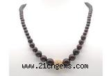 GMN7350 brecciated jasper graduated beaded necklace & bracelet set