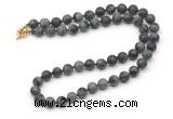 GMN7631 18 - 36 inches 8mm, 10mm matte kambaba jasper beaded necklaces