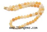 GMN7705 18 - 36 inches 8mm, 10mm round yellow aventurine beaded necklaces