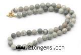 GMN7786 18 - 36 inches 8mm, 10mm round greeting pine jasper beaded necklaces