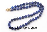 GMN7826 18 - 36 inches 8mm, 10mm round lapis lazuli beaded necklaces