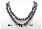 GMN8012 18 - 36 inches 8mm, 10mm black onyx 54, 108 beads mala necklaces