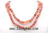 GMN8015 18 - 36 inches 8mm, 10mm fire agate 54, 108 beads mala necklaces