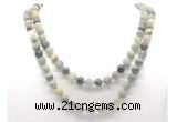 GMN8026 18 - 36 inches 8mm, 10mm seaweed quartz 54, 108 beads mala necklaces