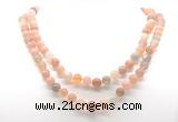 GMN8028 18 - 36 inches 8mm, 10mm moonstone 54, 108 beads mala necklaces