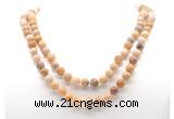 GMN8032 18 - 36 inches 8mm, 10mm fossil coral 54, 108 beads mala necklaces