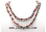 GMN8034 18 - 36 inches 8mm, 10mm brecciated jasper 54, 108 beads mala necklaces