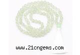 GMN8468 8mm, 10mm prehnite 27, 54, 108 beads mala necklace with tassel